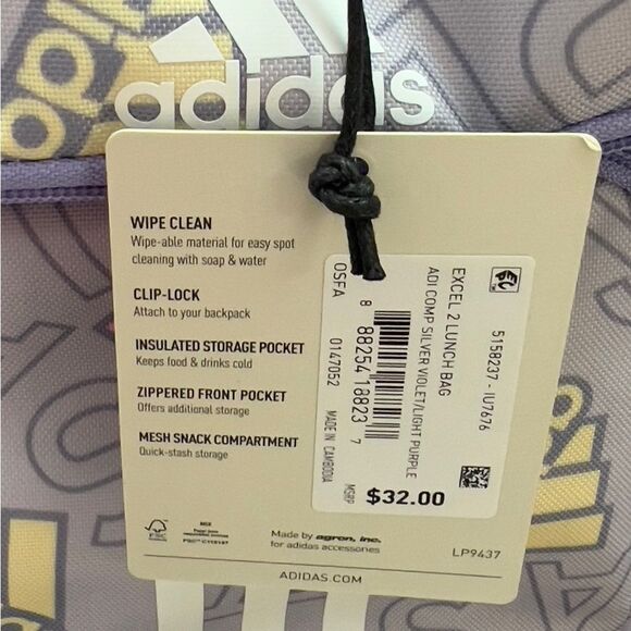 Adidas Young BTS Creator 2 Backpack and Adidas Excel 2 Lunch Bag Set - Picture 12 of 12